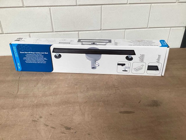 Differnz douchegoot matzwart 70 cm - afbeelding 1 van  6