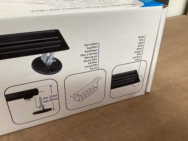 Differnz douchegoot matzwart 70 cm - afbeelding 4 van  6