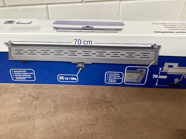 Differnz douchegoot rvs 70 cm - afbeelding 3 van  10