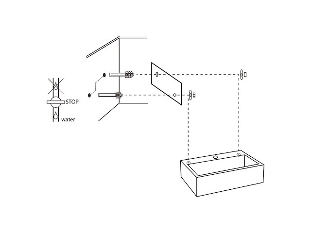 Differnz flat fonteinset beton lichtgrijs kraan recht mat zwart - afbeelding 2 van  2