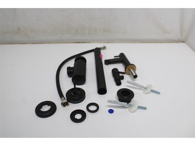 Differnz fontein installatie set sifon afvoerplug mat zwart - afbeelding 2 van  3