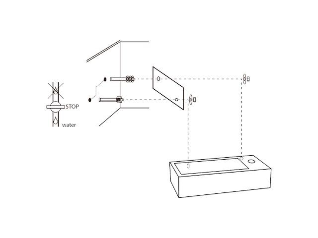 Differnz fontein ravo wit 38.5x18.5x9 cm - afbeelding 3 van  6