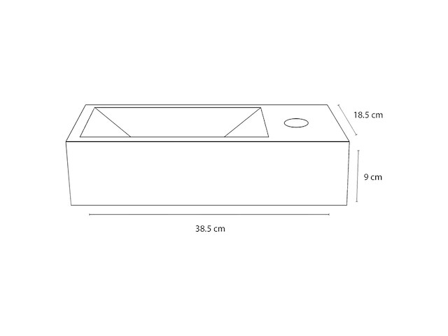 Differnz fontein ravo wit 38.5x18.5x9 cm - afbeelding 4 van  6