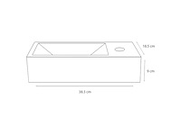 Differnz fontein ravo wit 38.5x18.5x9 cm - afbeelding 4 van  6