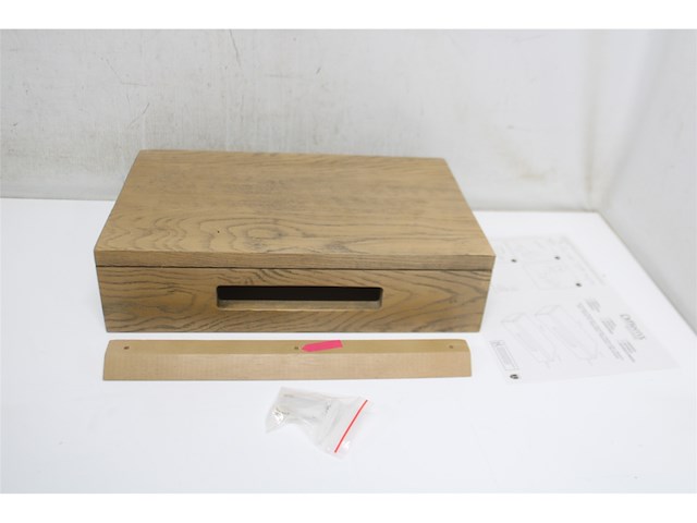 Differnz fonteinplank met handdoekhouder bruin eiken - afbeelding 3 van  4