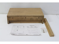 Differnz fonteinplank rechthoek met handdoekhouder eiken - afbeelding 2 van  2