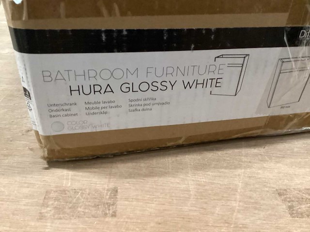 Differnz hura glossy white wastafelmeubel onderbouw - afbeelding 1 van  3