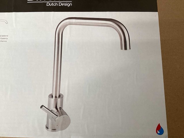 Differnz keukenmengkraan hoog model, mat chroom (6x) - afbeelding 3 van  6