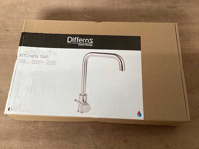 Differnz keukenmengkraan hoog model, mat chroom (7x) - afbeelding 1 van  3