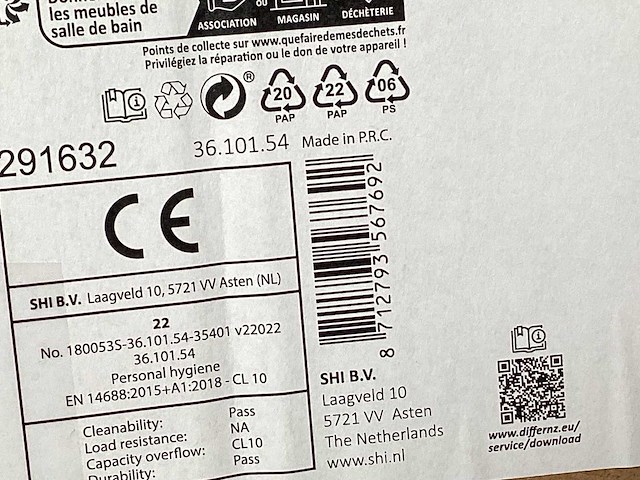 Differnz luka light oak wastafel meubel met wastafel - afbeelding 2 van  2