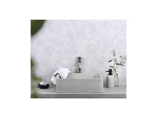 Differnz marba wastafel beton licht grijs vierkant - afbeelding 2 van  3