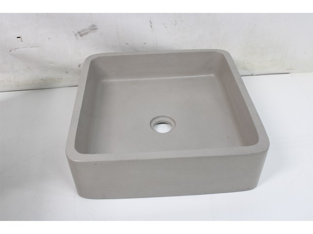 Differnz marba wastafel beton licht grijs vierkant - afbeelding 3 van  3