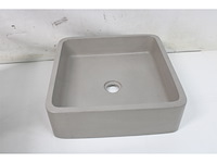 Differnz marba wastafel beton licht grijs vierkant - afbeelding 3 van  3