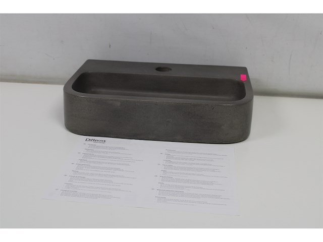 Differnz ovale fontein beton donker grijs - afbeelding 2 van  3