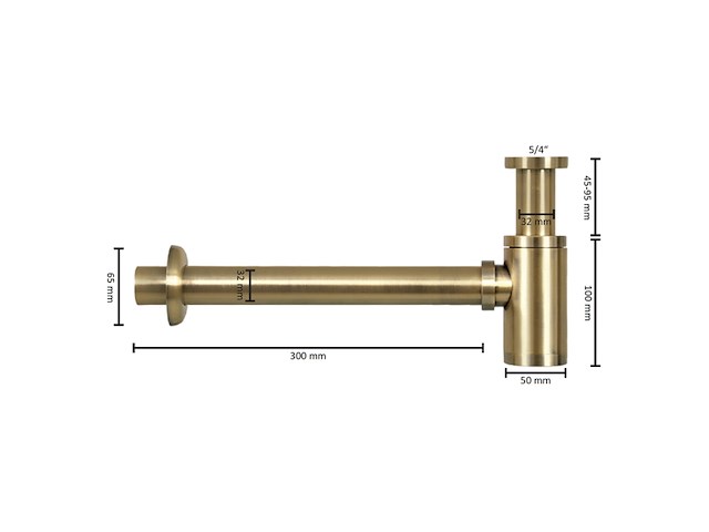 Differnz sifon mat goud sifon wastafel mix&match fonteinsifon - afbeelding 4 van  6