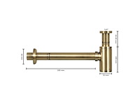 Differnz sifon mat goud sifon wastafel mix&match fonteinsifon - afbeelding 4 van  6