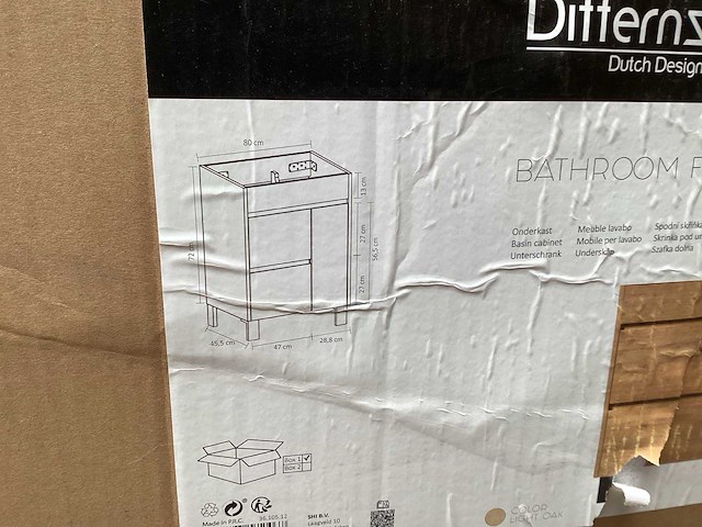 Differnz sofi oak badkamerkast onderbouw - afbeelding 4 van  5