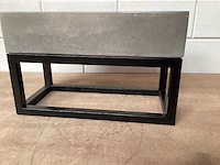 Differnz wasbak ethan concrete met ophangrek, complete set - afbeelding 2 van  2