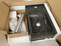 Differnz wasbak furan natuursteen, complete set - afbeelding 2 van  3