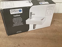 Differnz wasbak helios wit keramiek, complete set - afbeelding 1 van  3