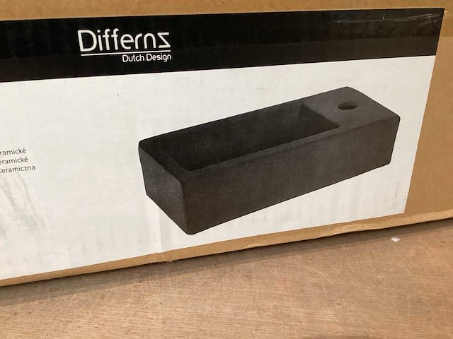 Differnz wasbak hura ceramic zwart - afbeelding 4 van  5