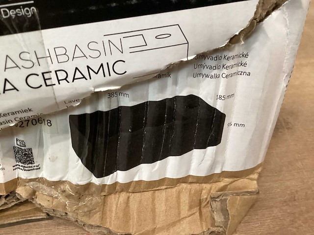 Differnz wasbak hura ceramic zwart - afbeelding 5 van  5