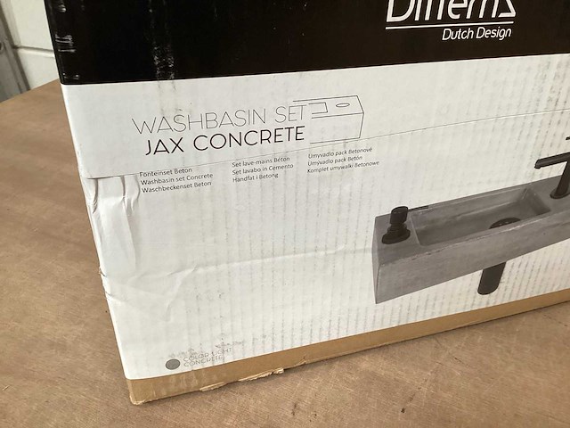 Differnz wasbak jax beton, complete set - afbeelding 2 van  4