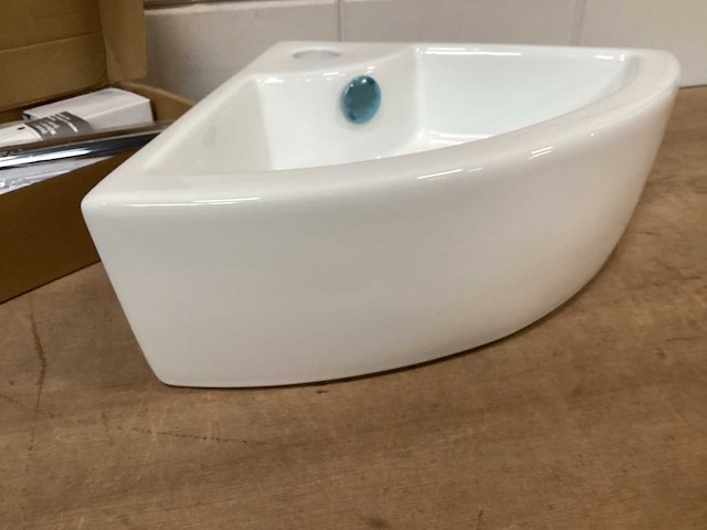 Differnz wasbak keres ceramic keramiek, complete set - afbeelding 4 van  6