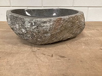 Differnz wasbak lombok riverstone natuursteen - afbeelding 2 van  5