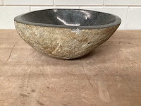 Differnz wasbak lombok riverstone natuursteen - afbeelding 1 van  4
