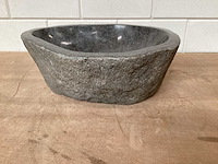 Differnz wasbak lombok riverstone natuursteen - afbeelding 1 van  3
