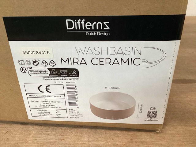 Differnz wasbak mira ceramic - afbeelding 1 van  4