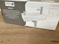 Differnz wasbak sapon wit keramiek, complete set - afbeelding 1 van  3