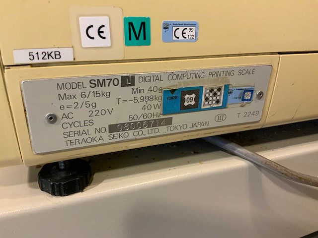 Digi sm-70l weegschaal - kassa systeem met kassalade - afbeelding 7 van  9
