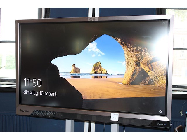 Digiboard prowise proline+ 65 inch ultra hd multi touchscreen op verrijdbaar in hoogte verstelbaar onderstel. - afbeelding 1 van  3