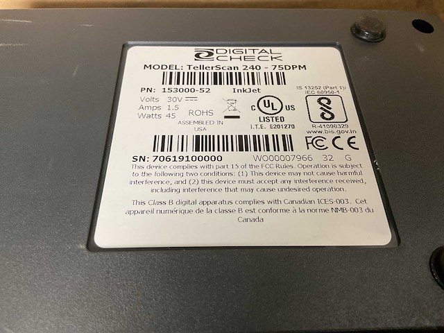 Digitalcheck ts240 tellerscan - afbeelding 5 van  5