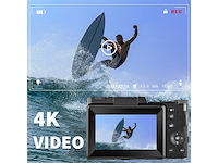 Digitale camera 4k 48mp vlogging camera voor youtube 16x digitale zoom met macro functie - afbeelding 2 van  5
