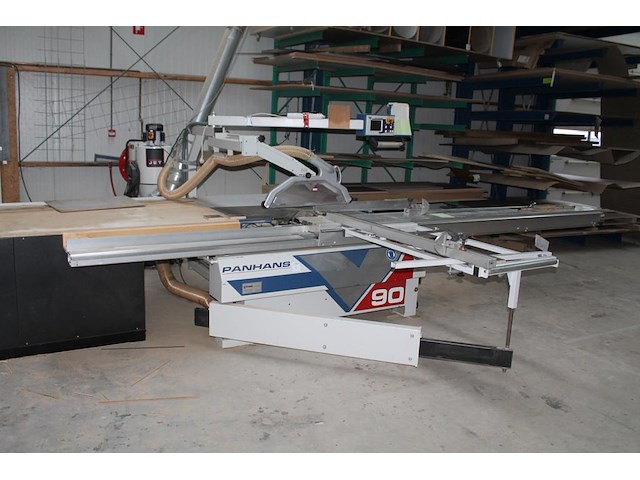 Digitale formaatzaag panhans 90 met afzuiger jet dc1.5. bouwjaar 2008. - afbeelding 1 van  8