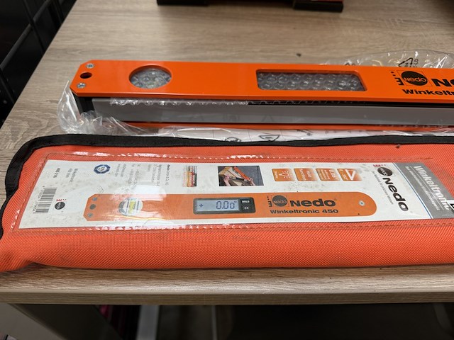 Digitale hoekwaterpas met hoes, nedo, winkeltronic 450 - afbeelding 4 van  5