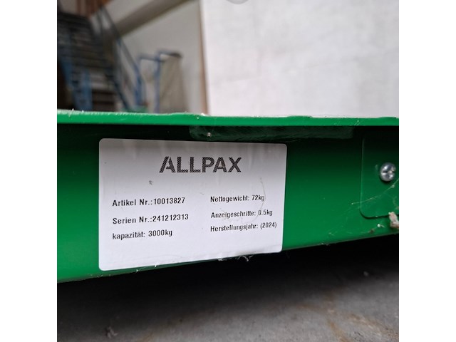 Digitale vloerweegschaal, max 3000 kilo, allpax, a12 - afbeelding 7 van  7