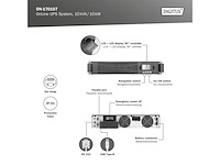 Digitus dn170107 ups dubbele conversie (online) 6 kva 10000w - afbeelding 2 van  6