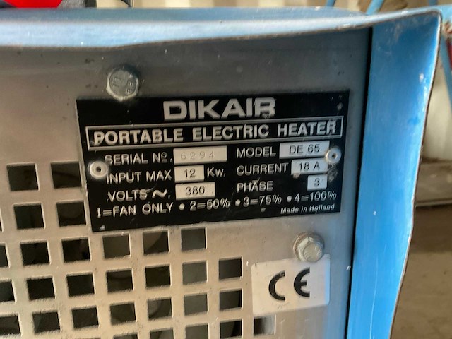 Dikair de65 heater - afbeelding 1 van  1