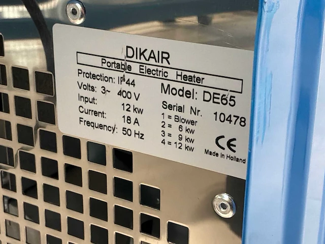 Dikair de65 heater - afbeelding 3 van  3