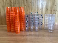 Dikke kunststof glazen (128x) - afbeelding 1 van  2