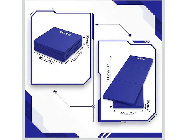 Dikke professionele mat cclife, blauw - afbeelding 2 van  3