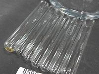 Dikwandige schaal met bloemampulvaasjes - afbeelding 3 van  5