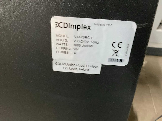 Dimplex - vta20rc-e - - elektrische kachel - afbeelding 3 van  7
