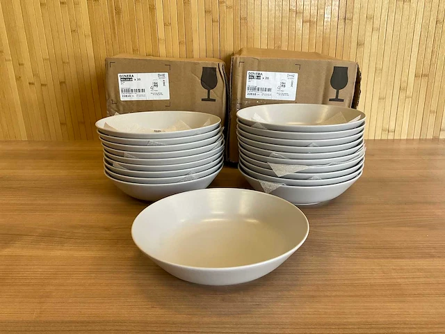 Dinera - diepe borden (2 dozen à 20 stuks) - 22 cm - beige - afbeelding 1 van  7
