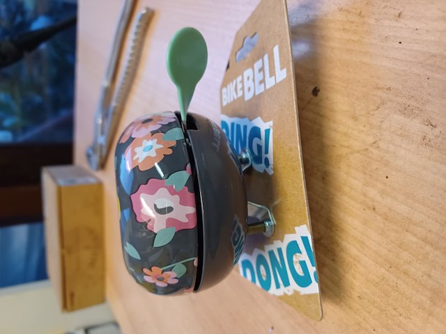 Ding dong fietsbel bloemen aantal 3 stuks. - afbeelding 4 van  7