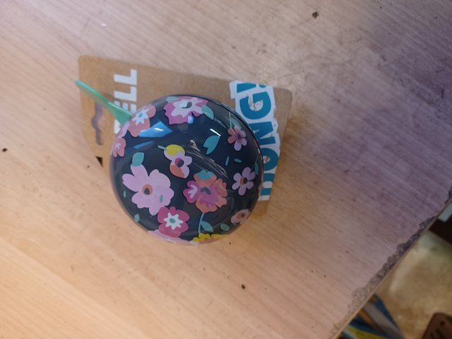 Ding dong fietsbel bloemen opdruk. aantal 3 stuks. - afbeelding 2 van  7